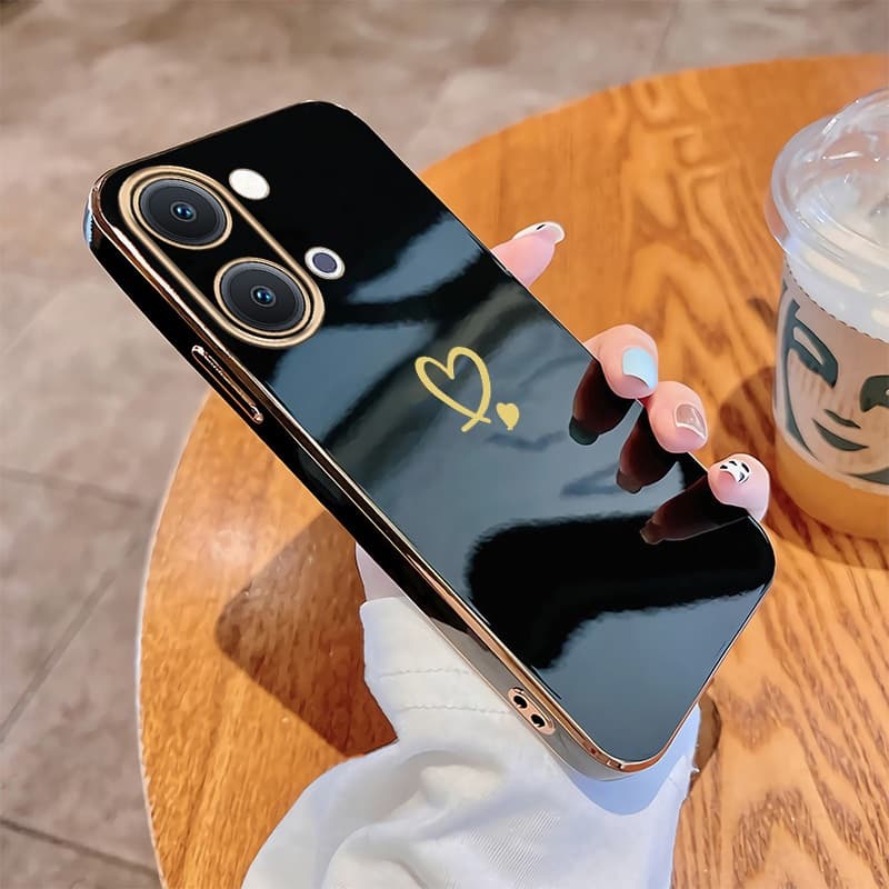 POCO X8 Pro Max 5G Capa Artística Amor Coração De Silicone Simples Forma De Mole
