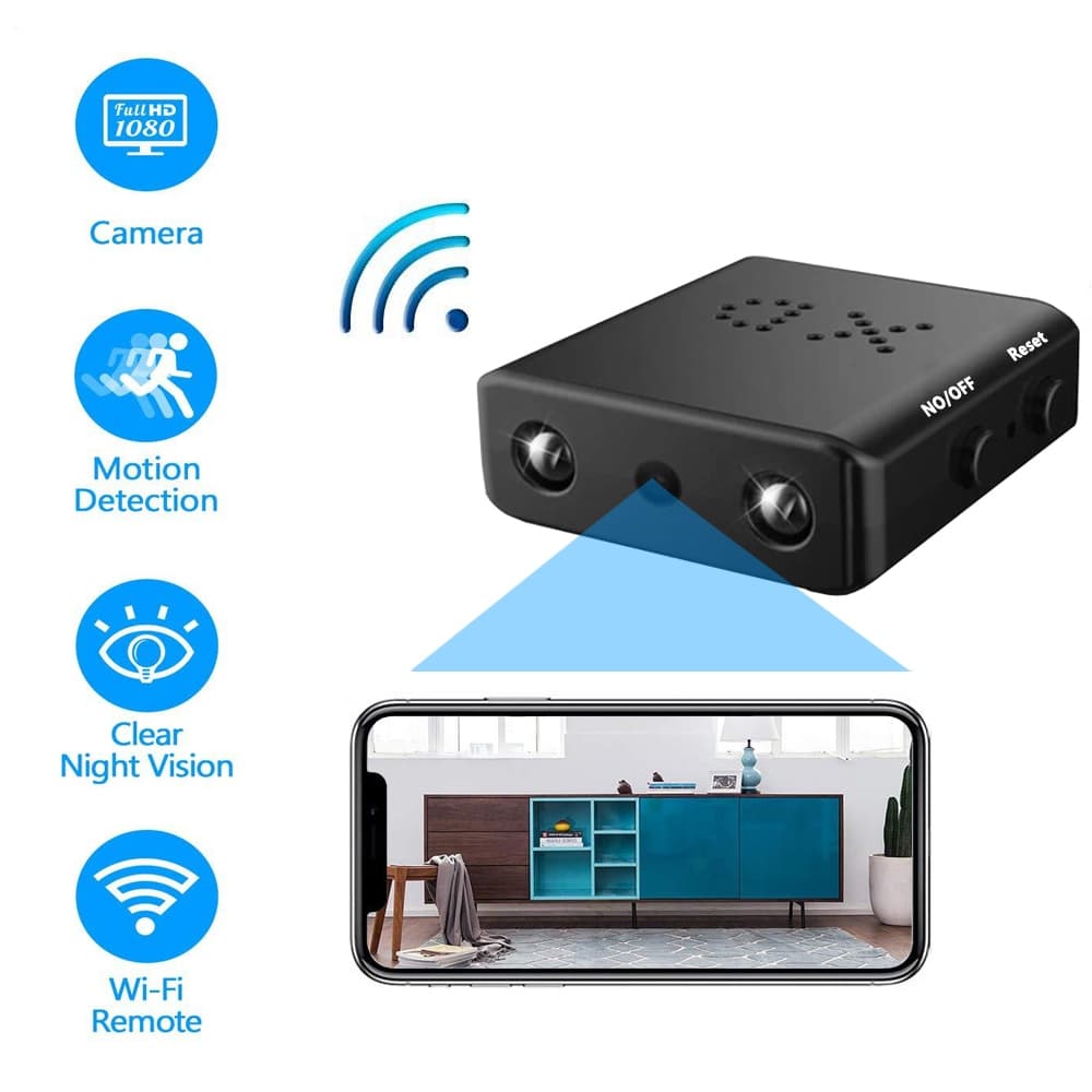 Mini Câmera De Visão Noturna Oculta WiFi IP Conectada Ao Telefone Celular