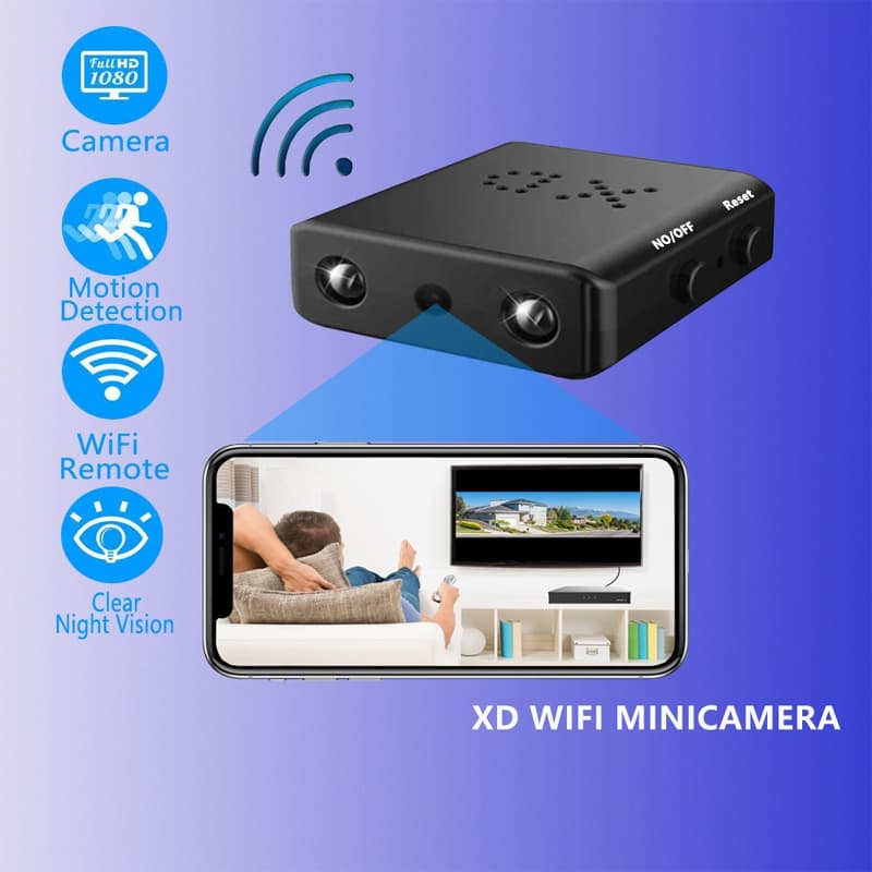 Mini Câmera Portátil IP De Visão Noturna WiFi Se Conecta Ao Telefone concealable