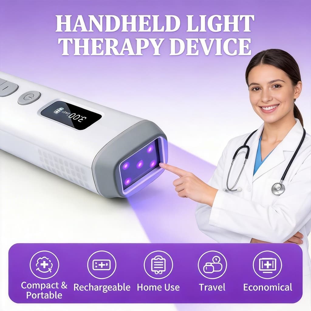 Lâmpada De Fototerapia UV KTS 380 NM Para Vitiligo-Compacta , Portátil E Tipo C Recarregável . Alvos Manchas De Psoríase