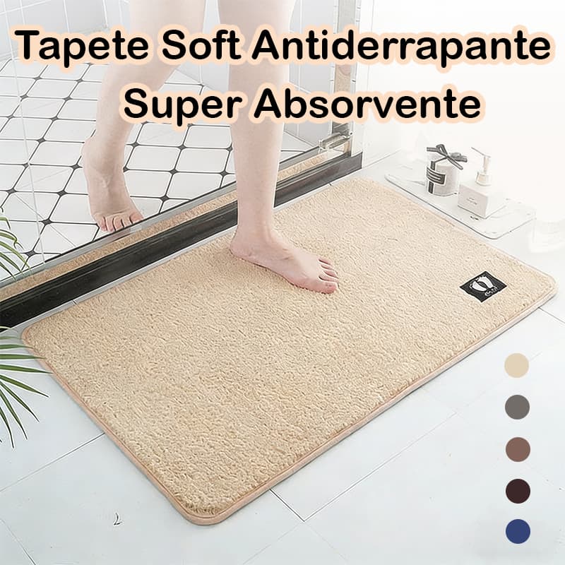Tapete Macio Antiderrapante Absorvente Para Banheiro Sala e Quarto 40cm x 60cm/50cm x 80cm Diversas Cores