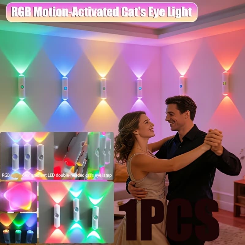 Lâmpada de parede LED Sete Cores inteligente RGB com sensor e detecção de presença humana