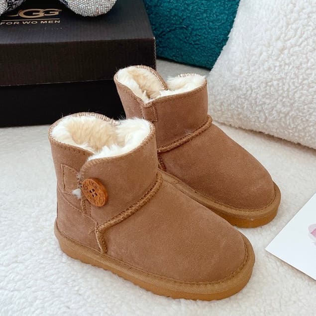 Sapatos Para Meninas Meninos Botas De Neve De Inverno Curtas Tubo Curto À Prova D'água u