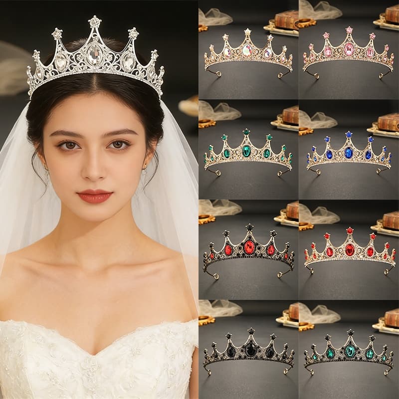 Cristal Princesa Coroa Casamento Noiva Adulto Celebração Aniversário Headpiece Para Mulheres E Meninas