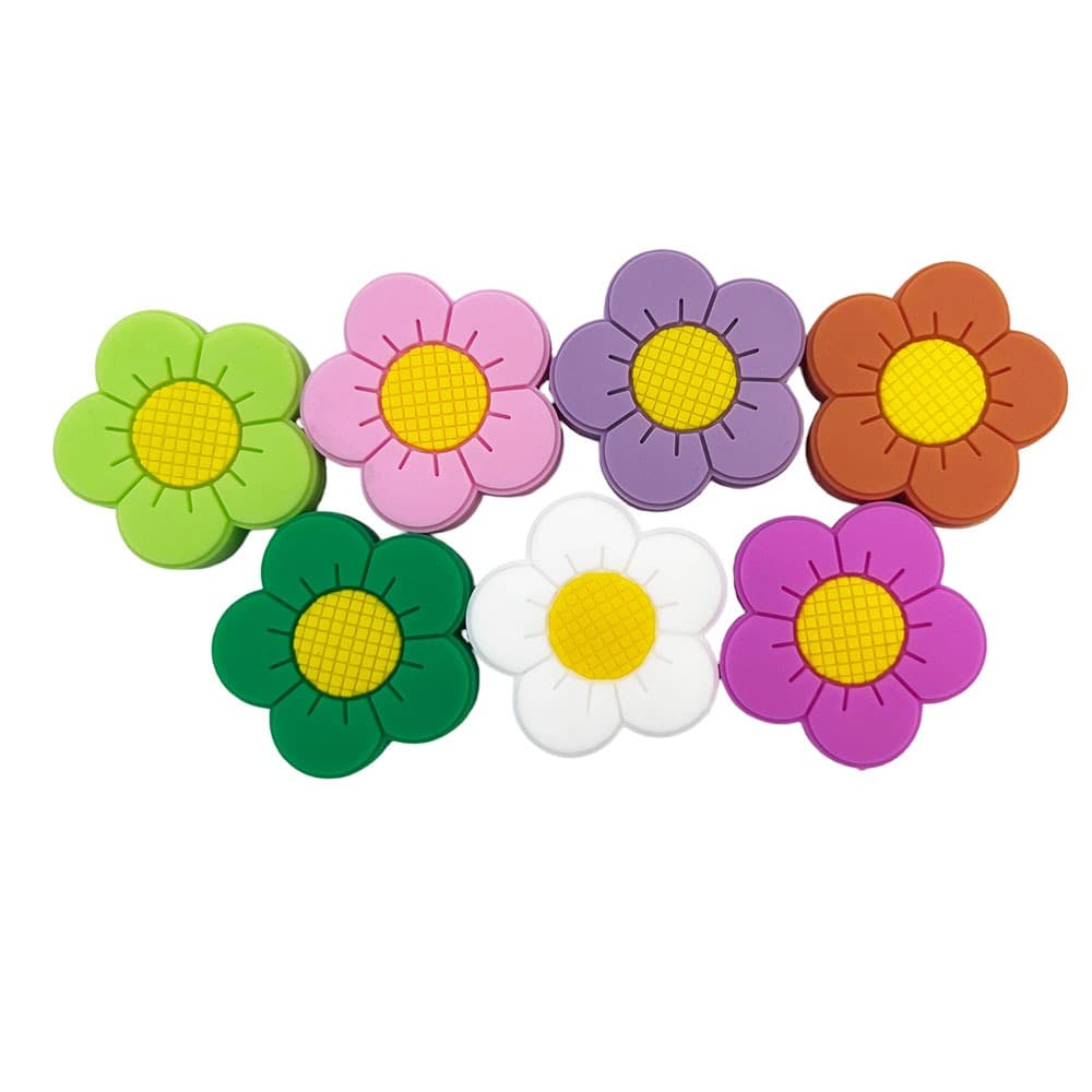 5 Pçs Amortecedor De Raquete De Tênis Flor Para Conforto Cor Aleatória