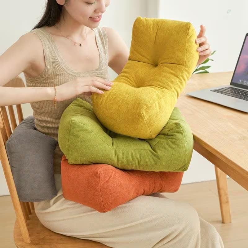 Almofada de laranja de Suporte Lombar com Design Ergonômico em Arco Travesseiro para Cadeira, Cama, Escritório
