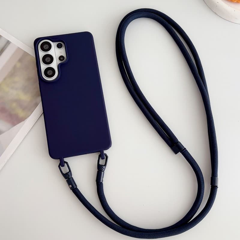 Capa Luxuosa Com Alça Crossbody Em Cor Doce Para Samsung Galaxy S26 Ultra S21 S22 S23 S24 S25 Plus TPU Macio Tudo Incluí