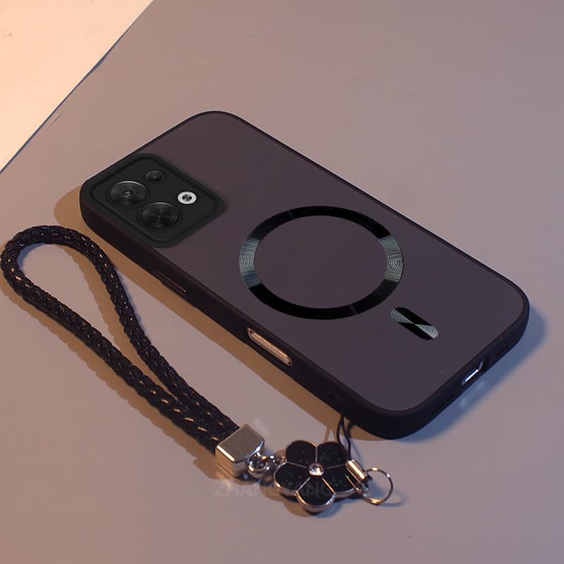 Capa Para OPPO A6 Pro 5G 4G Avançado Minimalista De Duas Cores Caso De Telefone Estético Anel Magnético De metal Livre R