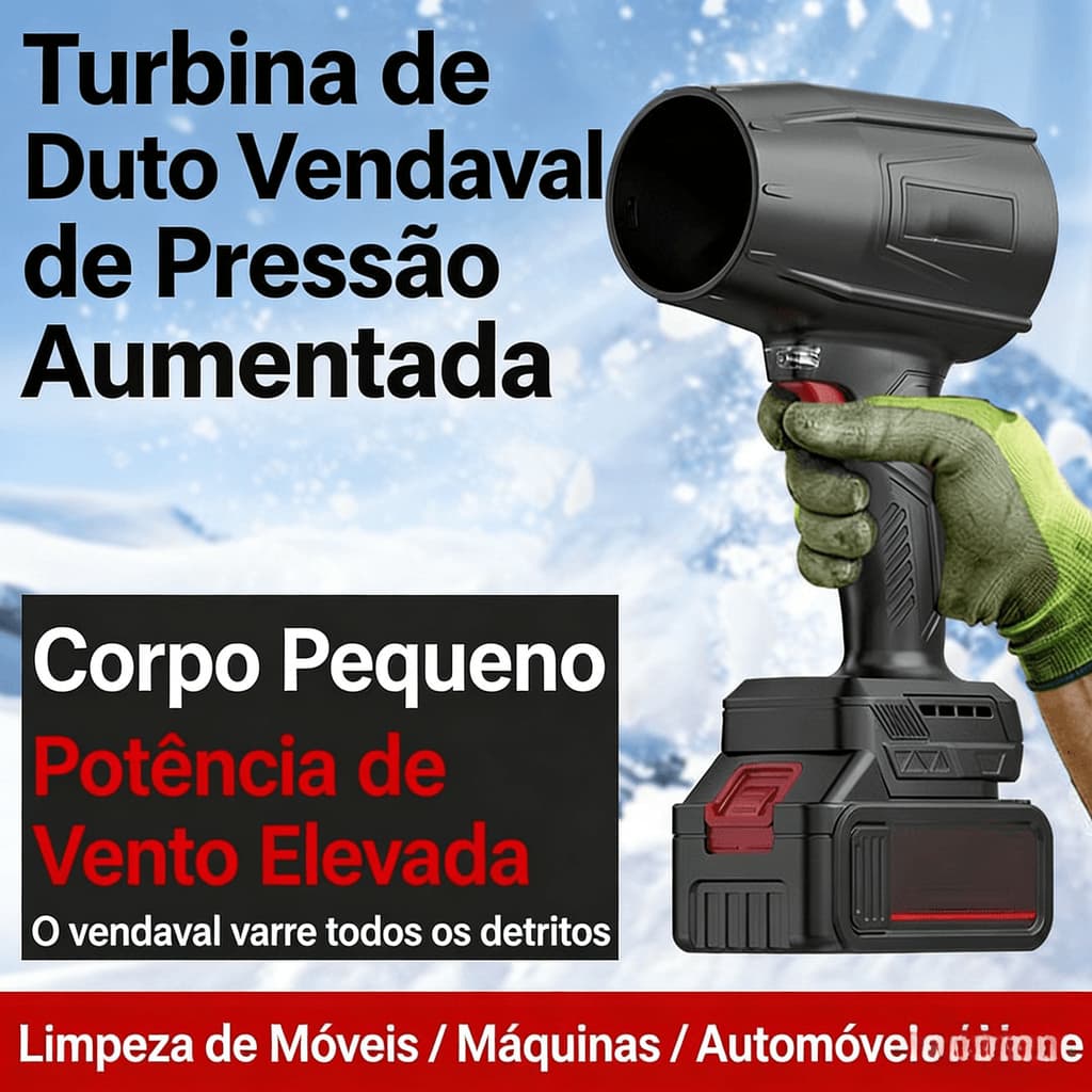 Soprador Turbo Portátil Recarregável 48v Com 2 Baterias Potente Soprador De Folhas Limpeza Geral
