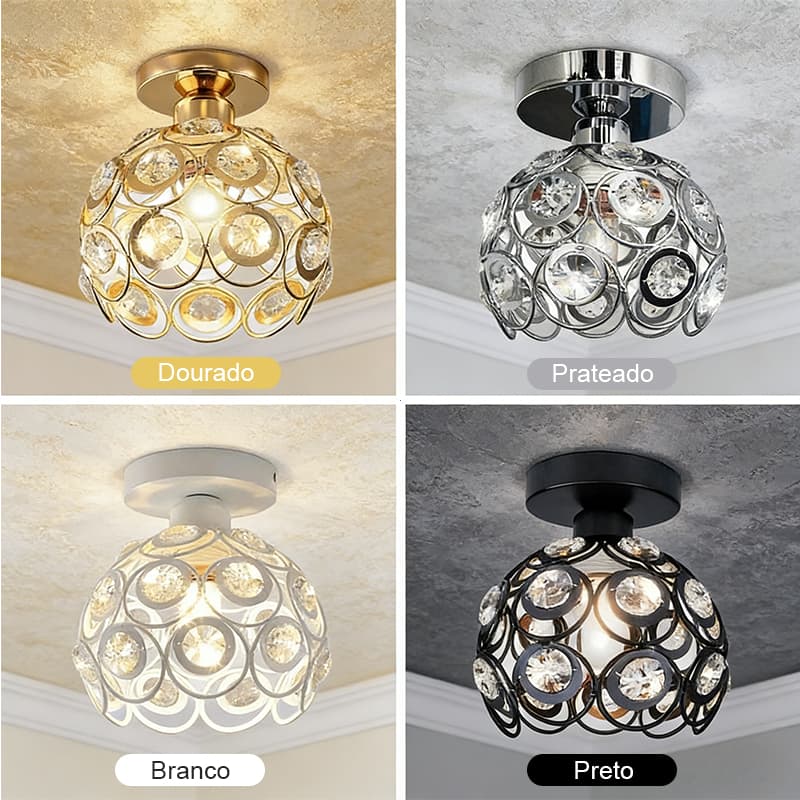 Lustre De Cristal , Moderno , Minimalista E Ligeiramente Luxuoso , Perfeito Para Salas , Varandas Corredors  110V – 220V