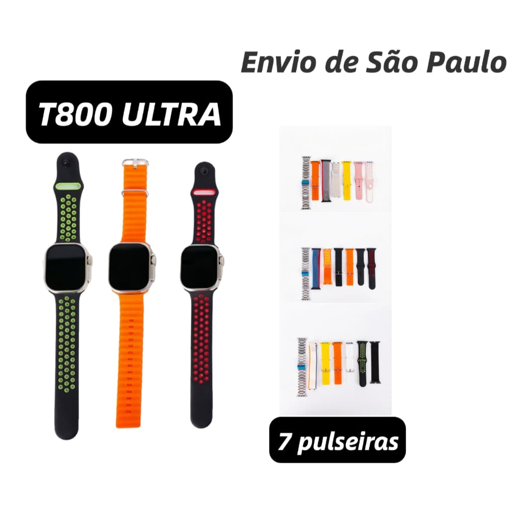 Novo estilo T800 ULTRA relógio inteligente Bluetooth comunicação de carregamento sem fio relógio capa protetora
