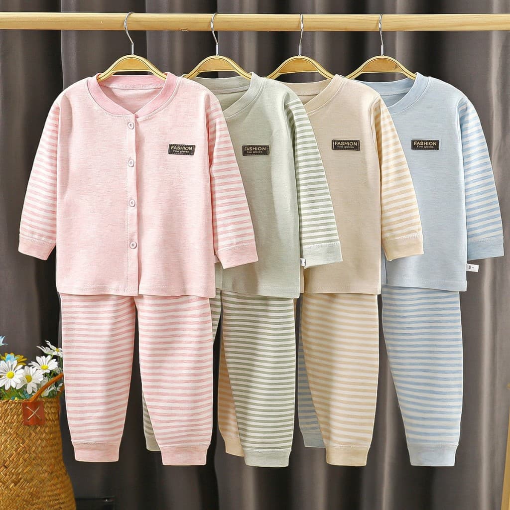 Conjunto De Pijama Infantil De Algodão + Calça , 2 Peças , Outono , Meninos , Meninas , Roupa Íntima