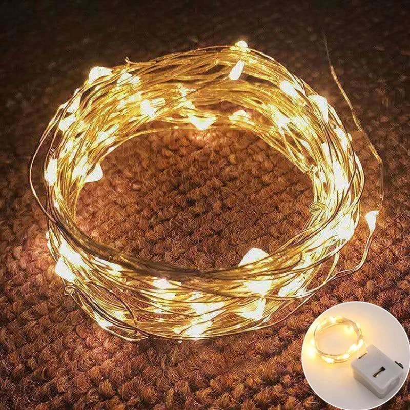 Fio De Fada De 2M Com Luzes De Fadas Led Para Decoração De Casa E Festa De Natal