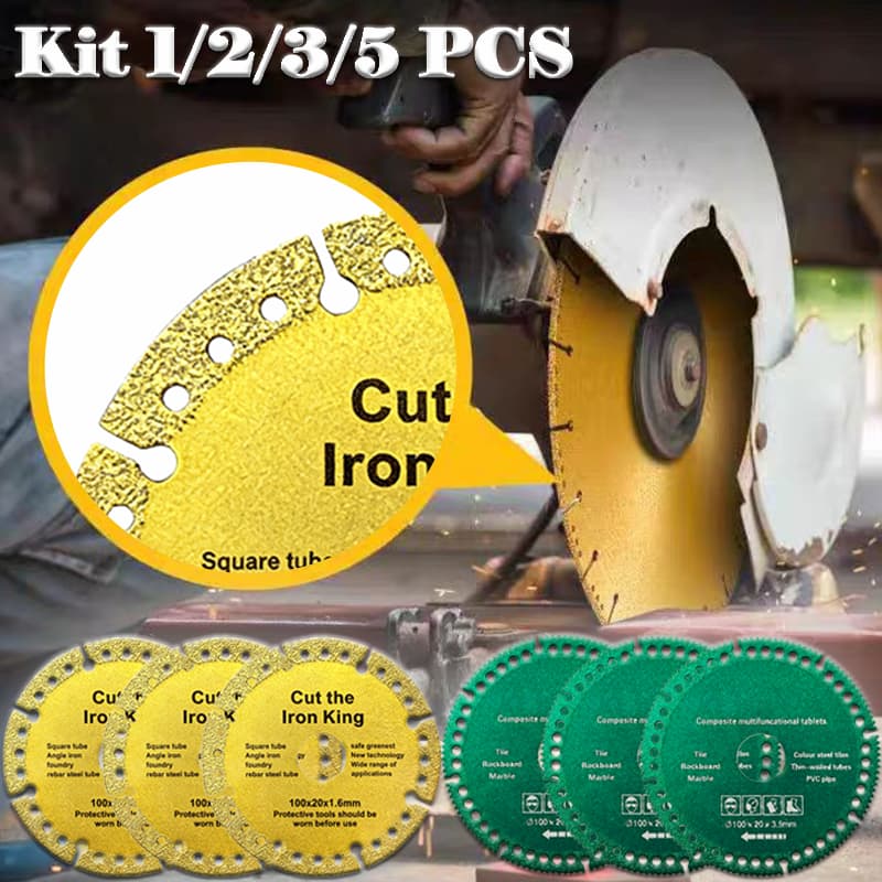 1-5PCS Disco De Corte Para Metal Diamantado Corta Mármores Tijolos Madeira PVC Corte Á Seco E Refrigerado