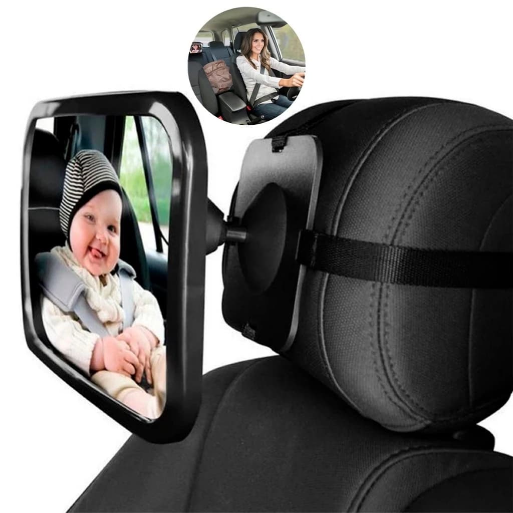 Espelho Retrovisor Banco Traseiro Bebê Conforto Cadeirinha Espelho Retrovisor Giratório De 360° Para Bebês