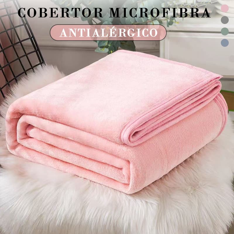 Manta de Microfibra Macia Antialérgica Casal Lã de Leite Diversas Cores Aconchegante para Casa