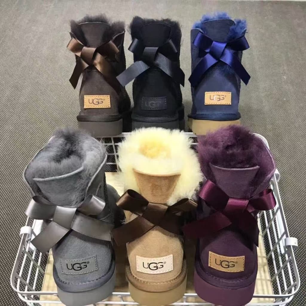 Botas De Neve Femininas 2026 Nova Moda Arco Mais Veludo Algodão De Inverno Sapatos Coringa