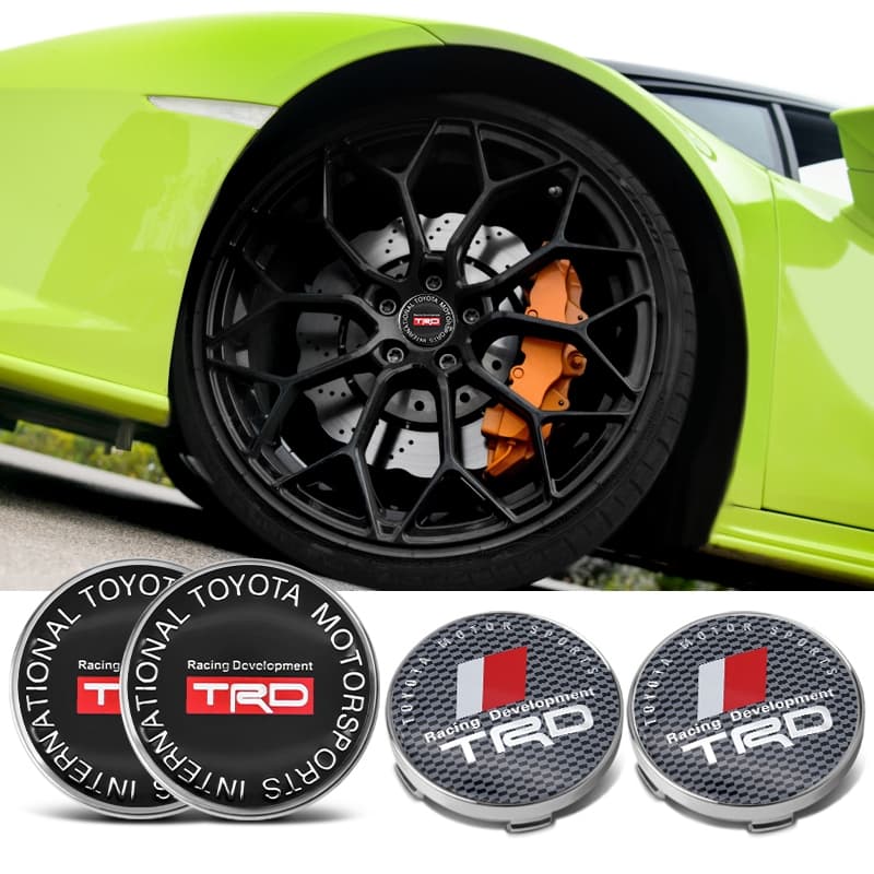 Emblemas TRD 4 Unidades/Conjunto 60 Mm Tampas Centrais Do Cubo Da Roda Carro Logotipo Emblema ABS Capa De Aro Para Toyot