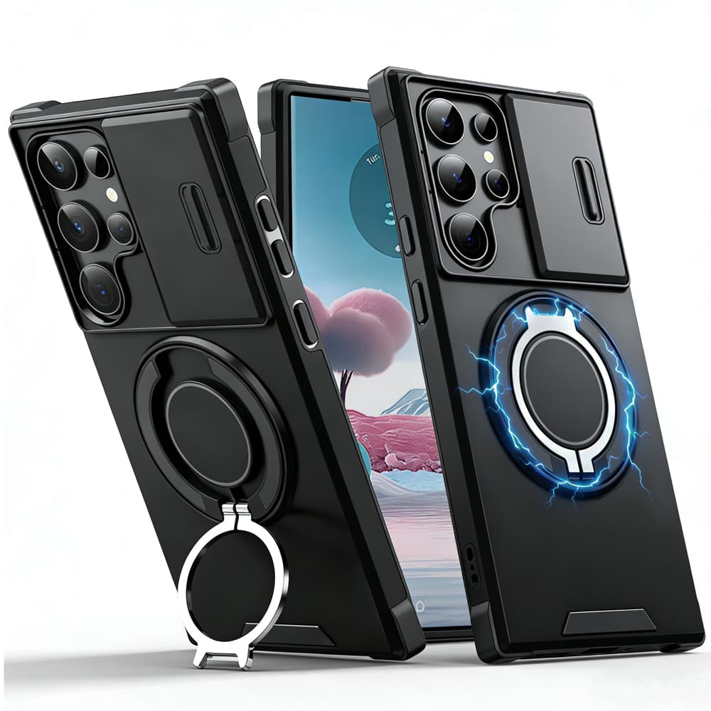 Caso de telefone rígido resistente à prova de choque com suporte Para Galaxy S26 Ultra S25 Ultra S26 Fe S24 Ultra A57