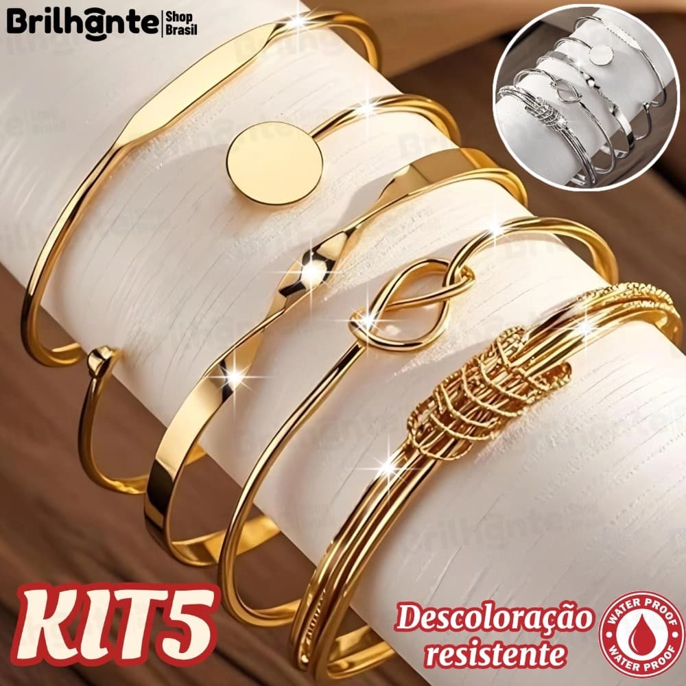 Nova Conjunto De Pulseira De Torção Geométrica 5 Peças Para Mulheres Minimalista Empilhável Presente De Joias Da Sorte