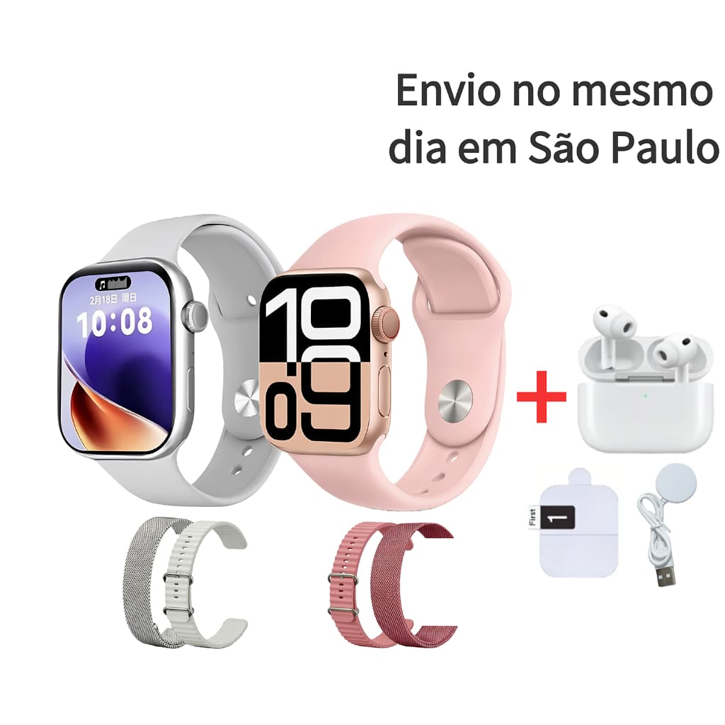 Assista 9PRO Relógio Bluetooth Inteligente Fone de ouvido Unissex Saint Paulo Entrega