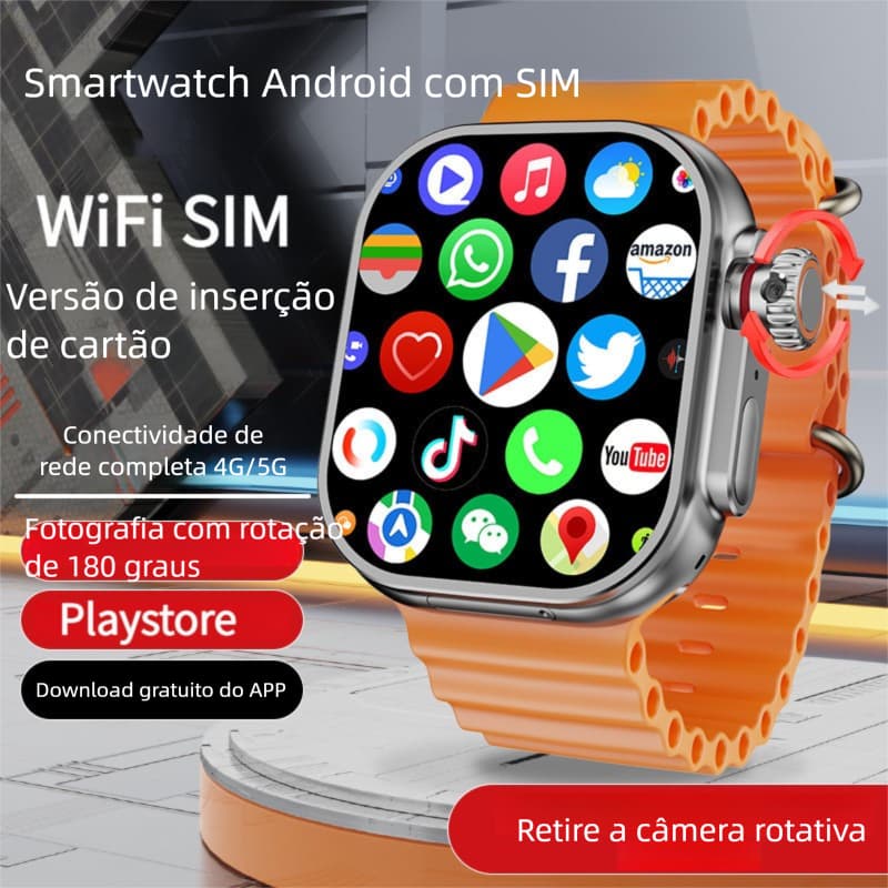 2026 Ultra3 Relógio Inteligente Com slot Para Cartão SIM E WiFi 5G/4G Android Smartwatch Câmera B31 Google Playstore