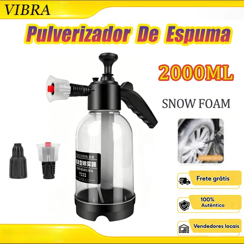 Snow Foam Pulverizador De Espuma 2 Litros Com 2 Bicos Para Lavagem De Carros , Portátil , Spray De Jardinagem