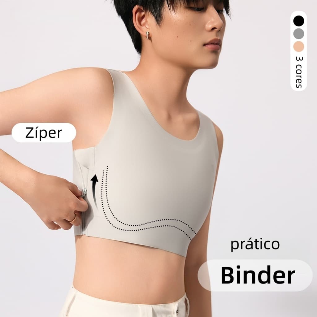 Pasta De Peito Com Zíper Lateral Janest , Emagrecimento Natural , Respirável E Sem Passeio Para Busto Completo , Uso Diá