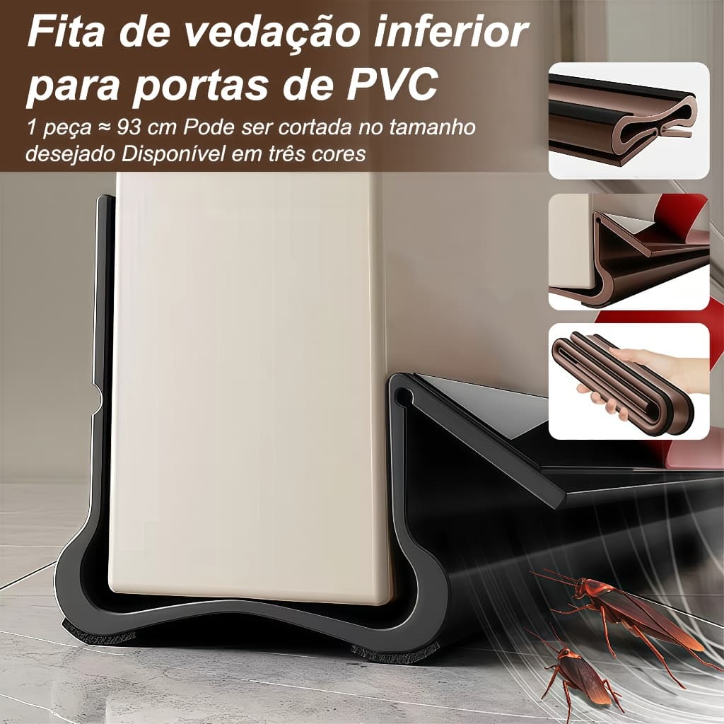 Fita De Vedação Flexível De Porta Em PVC Portas Bloqueador À prova de insetos e pode ser cortado à vontade