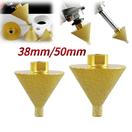 Broca De Chanfro De Diamante M10 Ferramenta Rosca 38/50mm Para Moagem De Azulejos E Pedras