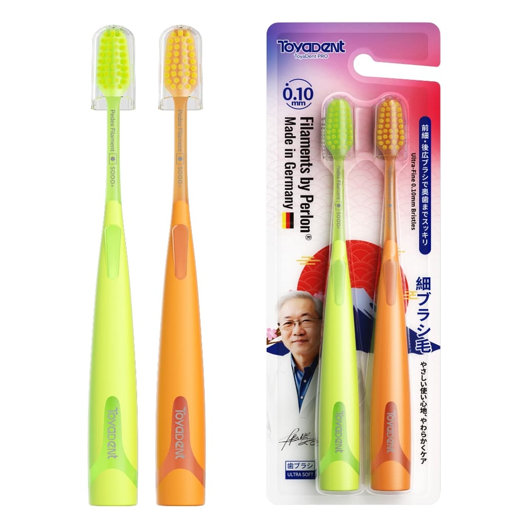 Escova de dentes larga profissional TOYADENT PRO | Alemão Perlon 0.10mm cabelo ultrafino em forma de T 15mm de largura c