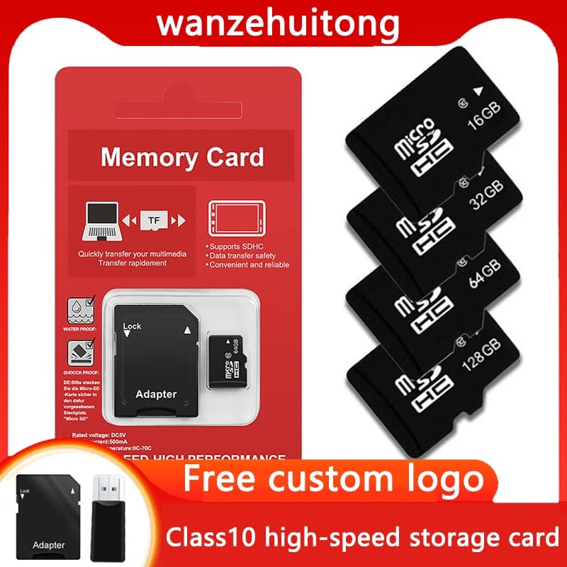 Cartão de memória TF de alta velocidade Class10 32GB-512GB HD gravação dispositivo completo compatível