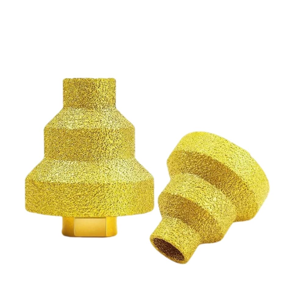 Brocas de Chanfro Diamante: 20 - 35 - 50mm, Viu Rosca M14. Ideal para Mármore, Alvenaria, Concreto e Porcelana!