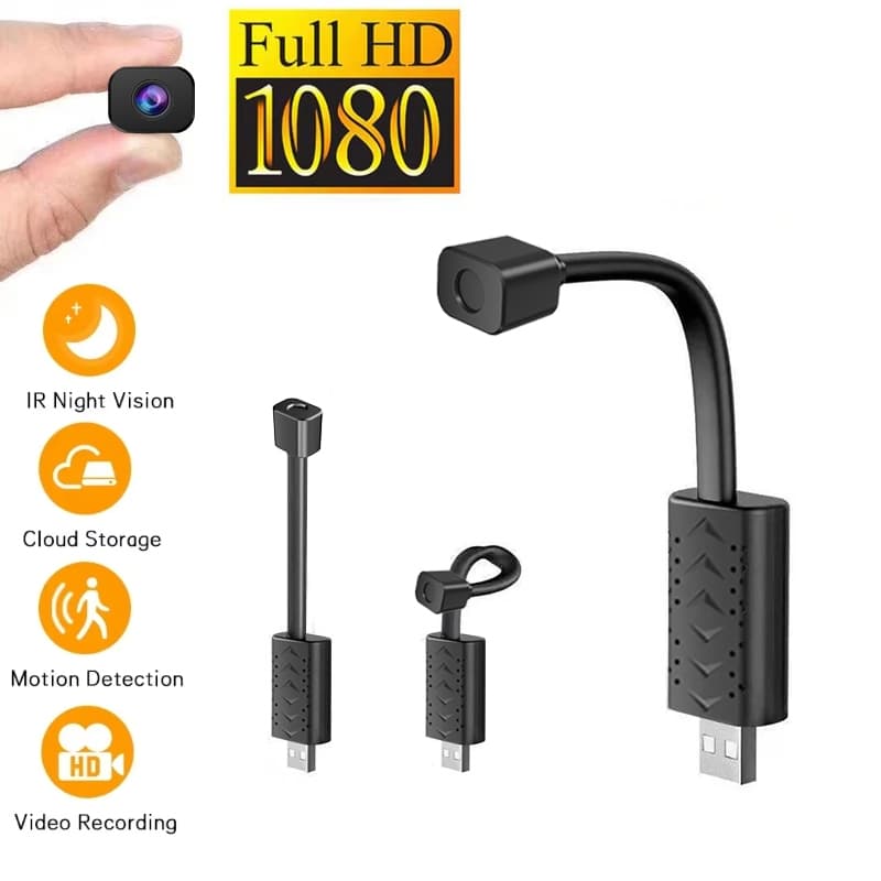 Alta Definição 2MP Portátil Full HD Mini CCTV V380 Pro WiFi USB Câmera Móvel Sem Fio Escondida