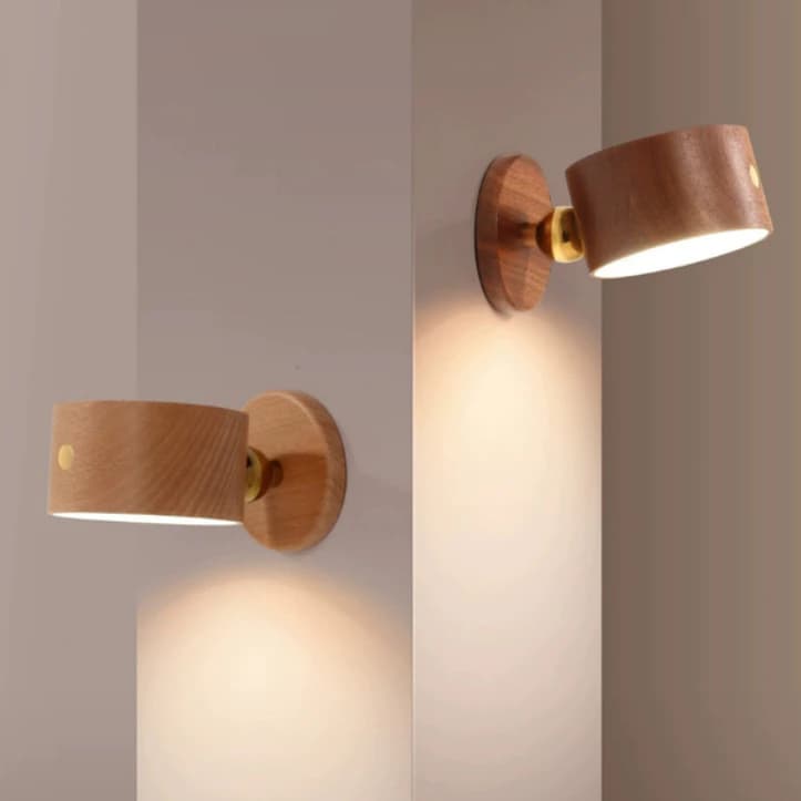 lâmpada de parede sem fio led moderna: com imã, luz de leitura, dimmer e alimentação usb