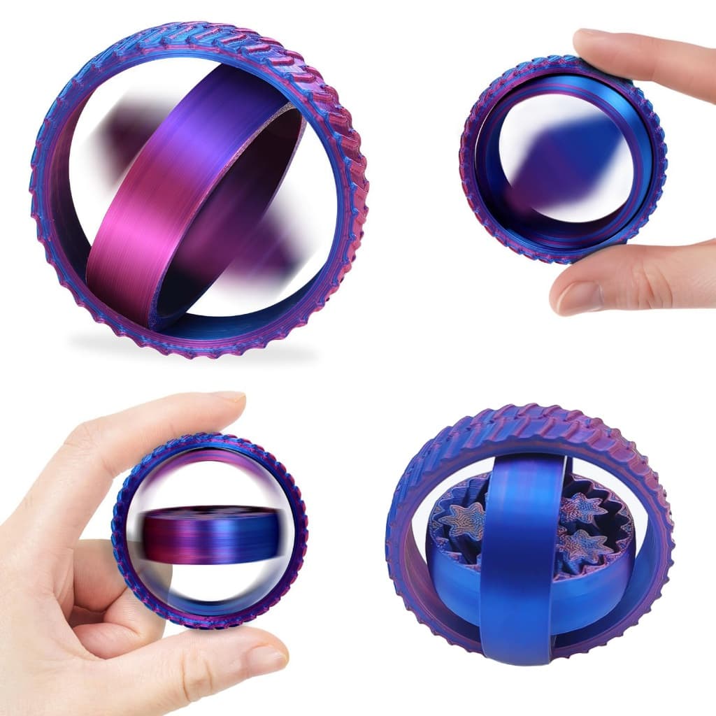 Fidget Spinner Premium com Padrão Texturizado  Material de Alta Engrenagens Spinner Anti Estresse Relaxante 3D Bicolor