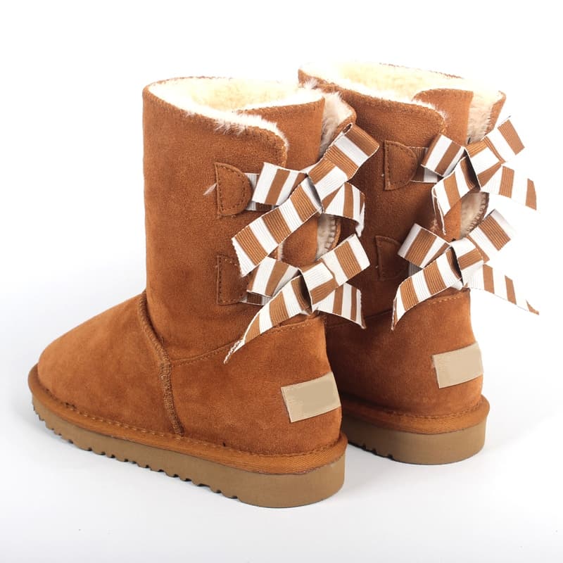 Botas De Neve De Pele De Ovelha De Fita Dupla Um U 2026 Mulheres De Inverno Mais Sapatos De Algodão Quente De Veludo