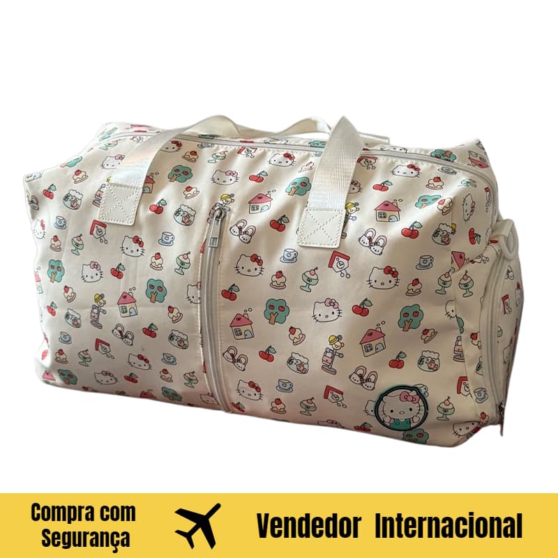 JC Bolsa de viagem de desenho animado Fitness de um ombro Bolsa de bagagem de mão fofa de grande capacidade pode cobrir