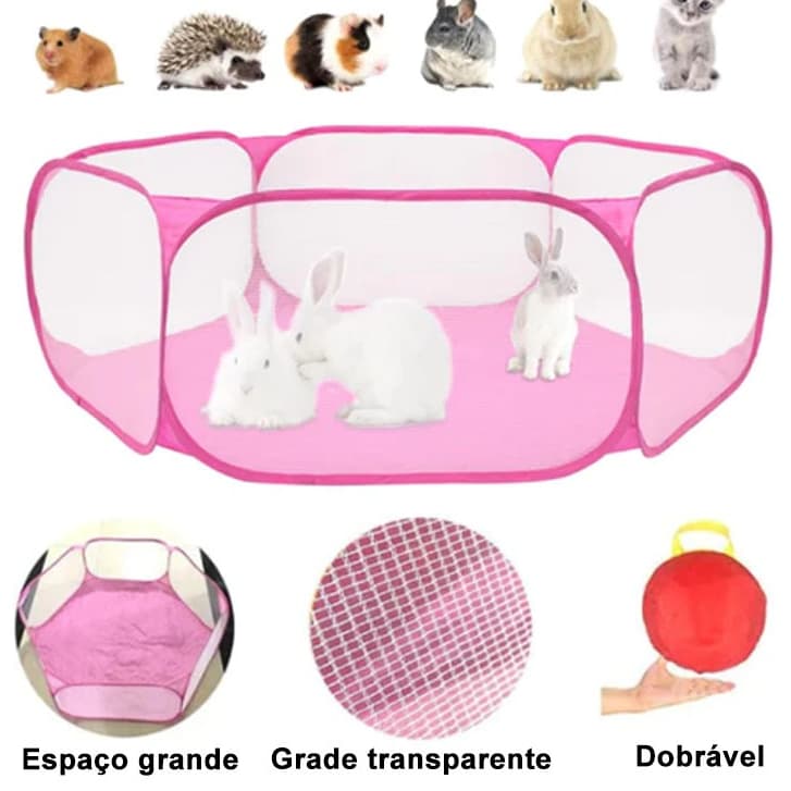 Caixa de criação de animais dobrável com forro à prova d'água - para cães, gatos e roedores,Cerca portátil
