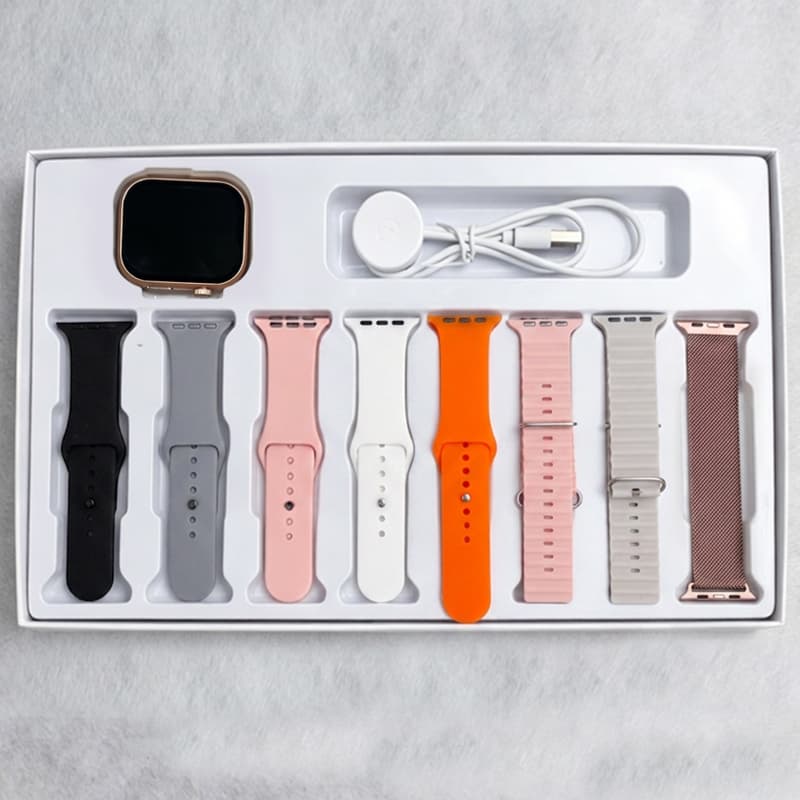 [Mulheres Rosa] Relógio Inteligente S100 Ultra2⌚ - Pressão arterial + monitoramento de frequência cardíaca, modo esporti