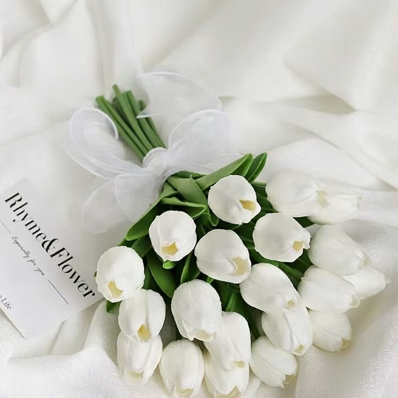 Diy Buquê Artificial de Tulipas com 10 Ramos,ideais para decoração e casamentos de casa.