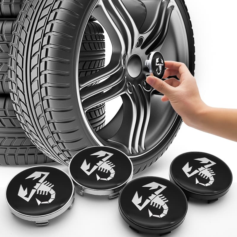 4 Peças 60mm Emblemas Escorpião Tampa Central Da Roda Do Carro Cobre Calotas Jantes De Para Fiat abarth
