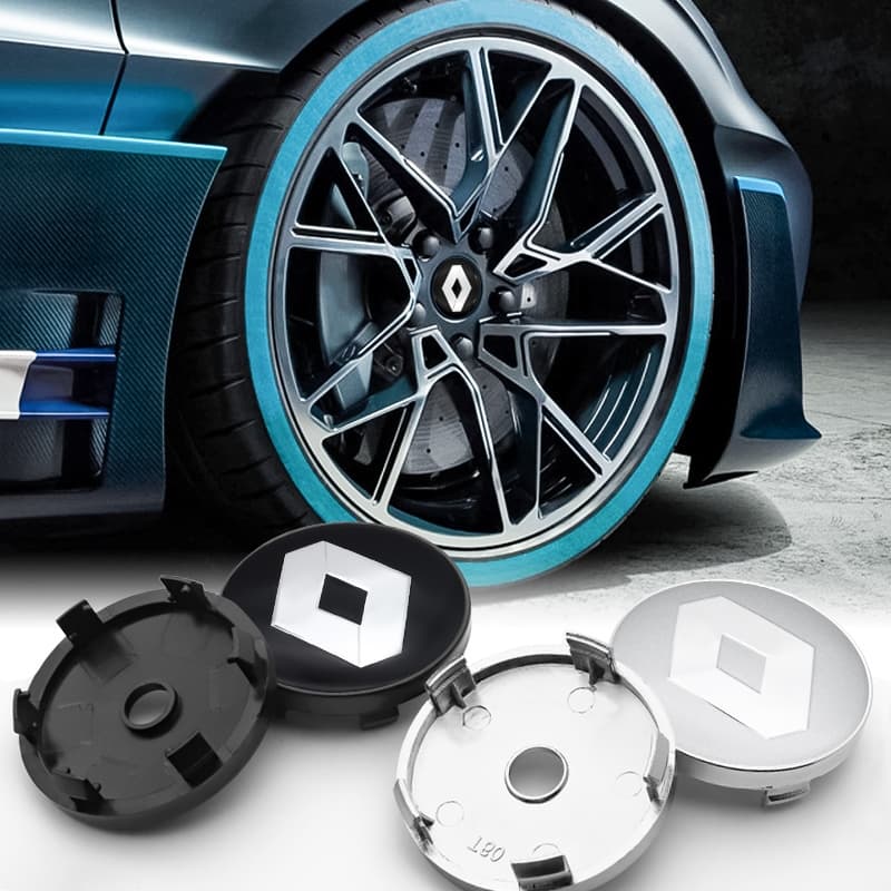 4 Pçs/set 60mm Emblemas Tampa Central Da Roda Do Carro Cobre Calotas Jantes Para Renault