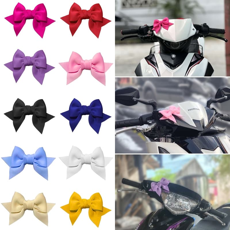 Decoração para Capacete Moto Orelha com Laço Espuma 3D Velcro Removível Acessório Universal para Motocicleta