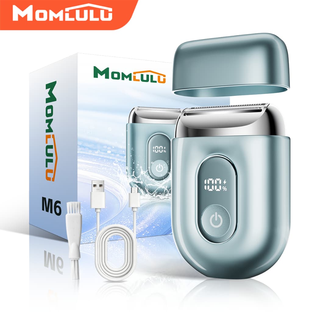 MOMLULU Máquina De Depilação Feminino Depilador Intimo Elétrico Perna Braços Axilas Recarregável TipoC IPX6 Prova D'água