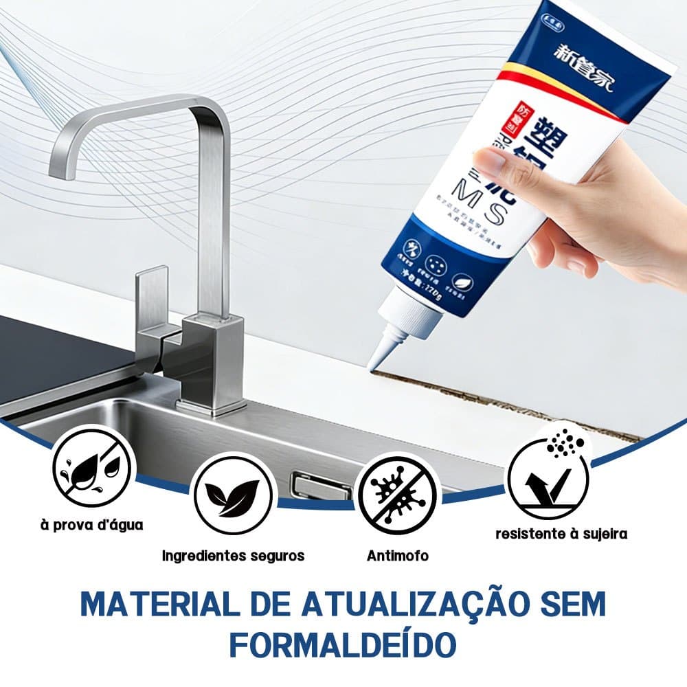 120g de aço cinza MS cola-novo tipo selante antimofo doméstico