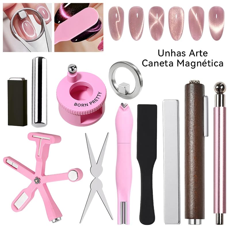 Imã Para Esmalte Magnético Ferramentas De Manicure Prego Forte Cola De Olho De Gato Com Ímã Caneta Magnética