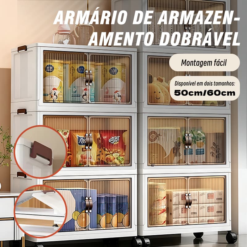 2/3/4/5 Caixas Armário Dobrável com Rodinhas Empilhavel Caixa Organizadora com Tampa Diversos Multiuso