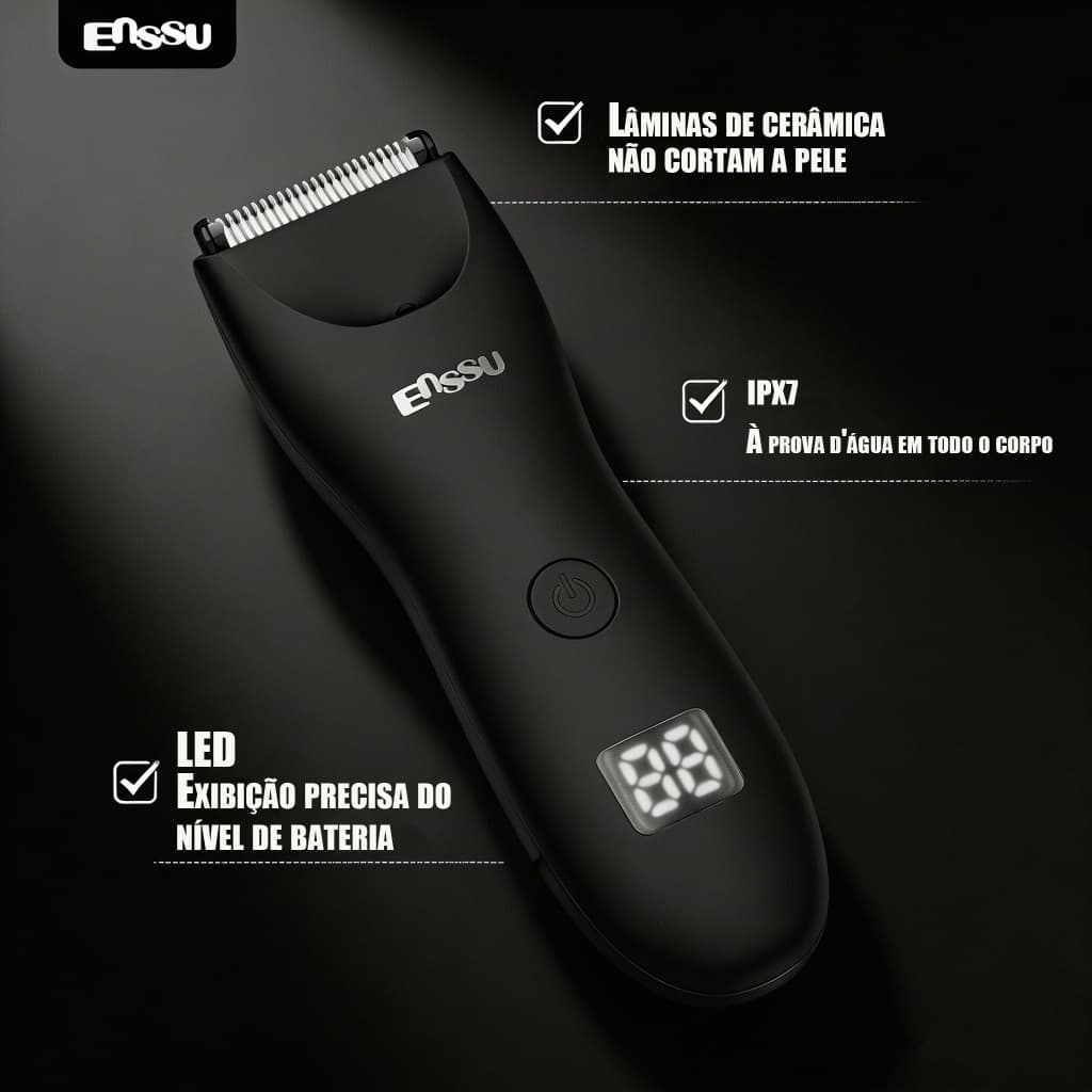 Aparador De Pelos  Máquina De Cortar Cabelo Barbeador Elétrico Depilação Da Região Íntima Holofote LED
