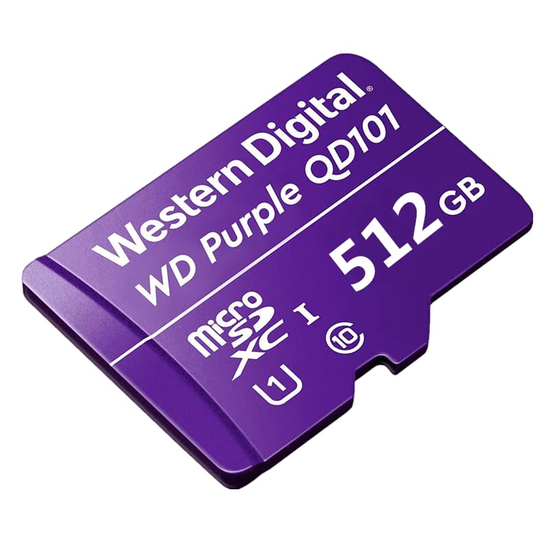 Novo Cartão micro SD Western Digital Roxo 64GB 128GB 256GB 1TB Vigilância DashCam